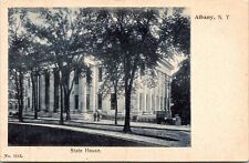 Street View Historic Albany New York NY State House Black White Postcard Unused picture