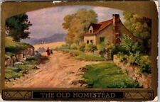 VTG. Postcard 1911 View The Old Homestead Road Countryside Artwork Painting-A36 picture
