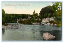 c1910's Root River Below The Dam Racine Wisconsin WI Unposted Antique Postcard picture