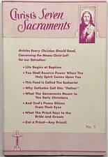Christ’s Seven Sacraments, Vintage 1961 Holy Devotional Booklet. picture
