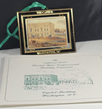 Vintage United States Congressional Holiday Congressional CAPITOL Ornament Brass picture