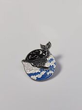 Whale in the Ocean Pin Vessel Blue White & Gray Colors Save the Ocean picture