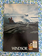 Vintage 1981 Windsor Canadian Whisky Print Ad One Canadian Stands Alone picture