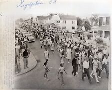 Original 1963 Civil Rights Press Photo Marching In Cambridge MD Black History picture