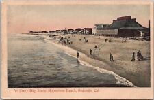 c1910s REDONDO BEACH, California HAND-COLORED Postcard MOONSTONE BEACH SCENE picture