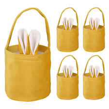 5pcs Easter Bunny Tote Bag W/ear Egg Basket Gift Candy Storage Bag Party Decor picture