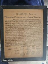 The Unanimous Declaration Of The Thirteen United States Of America Framed  picture