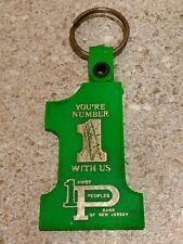 Vintage FIRST PEOPLES BANK OF NEW JERSEY #1 Keychain Green  picture