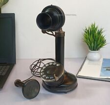 Nautical Black Rotary Dial Candlestick Telephone Working Landline Retro Phone picture