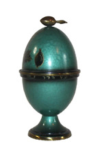 Vintage Green enameled brass Etrog egg picture