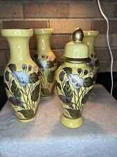 Rare Vintage Chinese Calla Lily Vase set picture