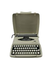 1960's Smith Corona Beige Typewriter Profile Portable w Case Made in England picture