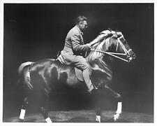 1955 Globe Press Photo 67th National Horse Show Man Riding Horse Mane Blowing kg picture