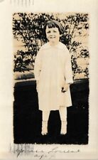 Vintage RPPC Postcard Young Little Girl in White Dress Virginia Louise (?) Age 4 picture