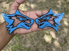 Evil FOX Car Emblem Badge Blue On Black Custom New picture