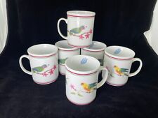 Vintage 1989 Lynn Chase Parrots of Paradise Coffee Mugs Collectible picture