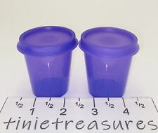 Tupperware midget set of 2 New rare purple w/Lids Tinietreasures picture