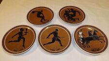Set of 5 out of 6 Limited Edition Series of 6 Ancient Designs Olympic Plates picture