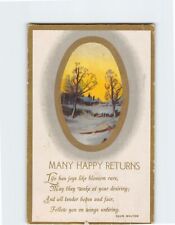 Postcard Birthday Greeting Card with Poem and Art Print picture