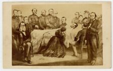 Civil War 1865 Abraham Lincoln Death Bed CDV Photo War Cabinet Granger Art 13245 picture