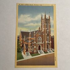 Postcard St. John's Catholic Church Stanford Connecticut Vintage Linen picture