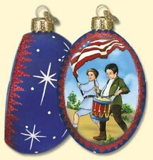 Old World Christmas 4th of JULY Drummer BOY Ornament Inside ART HandBlown GLASS picture