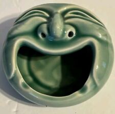 Vintage Glazed Ceramic Laughing Man Ashtray picture