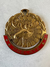 Loyal Order of the Moose LOOM PRELATE MEDAL Badge Token Gold Tone Brass 2