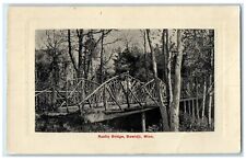 1912 Rustic Bridge Exterior View Bemidji Minnesota MN Vintage Antique Postcard picture
