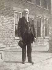 Antique Photo Older Gentleman William Jackman 1908 Well Dressed Smoking Cigar picture