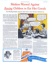 Mothers warned against forcing hot cereals Wheaties ad 1935 Butch Larson UMN picture