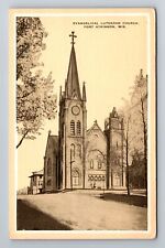 Fort Atkinson, WI-Wisconsin, Evangelical Lutheran Church, Vintage Postcard picture