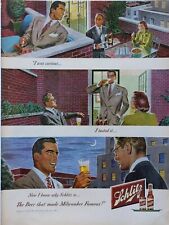 1949 vintage Schlitz beer ad. the beer that made Milwaukee famous.  picture