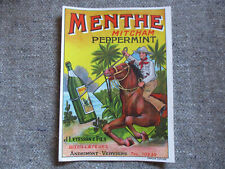 Vintage Label Mitcham Menthe Peppermint FRENCH J Letersson & Fils Horse Lovers picture