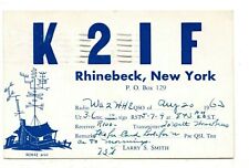 1963 QSL: K2IF, Larry S. Smith - Rhinebeck, NY picture