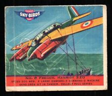 FRENCH HANRIOT 220 1941 GOUDEY R137 SKY BIRDS #8 GOOD/VERY GOOD picture
