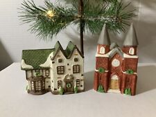 Dickens Village Dept 56 Miniature Buildings Brick Abbey Church Chesterton Manor picture