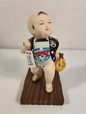 Vintage Japanese Hakata Doll Boy Holding Jug Circa 1960s Hand Painted Fast Ship picture