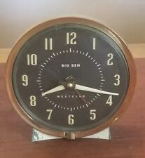 Vintage Westclox BIG BEN Alarm Clock Black & White Bronze 1960s Style 7 Works picture