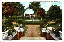 POSTCARD-Mattoon, Illinois IL  Lytle Park Sunken Garden picture