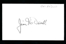 Jim McDivitt signed 3x5 card NASA Gemini 4 & Apollo 9 Astronaut picture