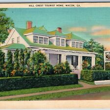 c1940s Macon, GA Hill Crest Tourist Home Roadside Sign House 1st AirBNB Inn A226 picture