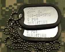 US ARMY AUTHENTIC PERSONALIZED DOG TAGS. SILENCER. MUST SEE picture