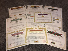 10 VIETNAM WAR - FOREIGN MILITARY REPLACEMENT CERTIFICATES (LOT SET) picture