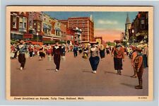 Holland MI, Tulip Time Parade Street Scrubbers, Michigan c1955 Vintage Postcard picture
