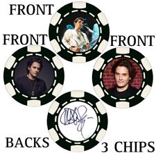 (3) JOHN MAYER - MUSIC LEGEND - POKER CHIPS ***SIGNED*** THREE CHIPS picture