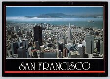 Aerial View San Francisco California CA Continental Chrome Postcard Bay Downtown picture