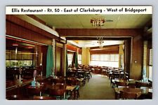 Clarksburg WV-West Virginia, Ellis Restaurant, Advertisement, Vintage Postcard picture