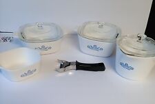 Vintage Corning Ware Set Of 4 Blue And White picture