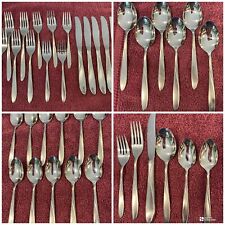 LOT VINTAGE WEST BEND STAINLESS FLATWARE 38 PIECES OHS91 PATTERN BY ONIEDA picture